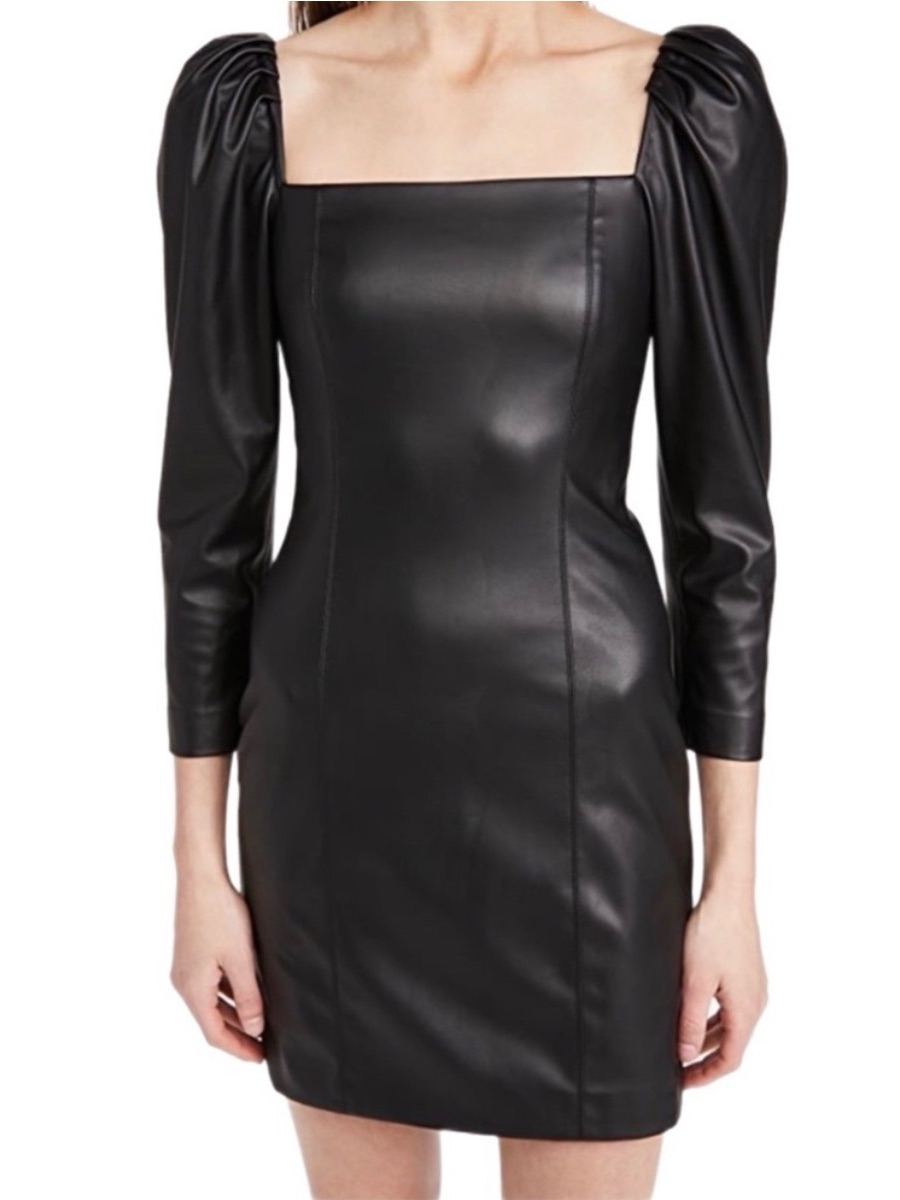 Perfect Alice And Olivia Frances Vegan Leather Mini Dress